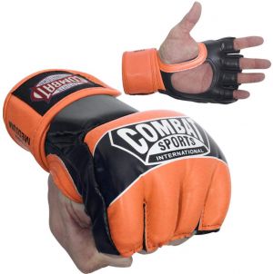 כפפות אימון חצי פתוחות מבית- קומבט פיטנס לאימונים שונים - Combat Sports Pro Style MMA Muay Thai Grappling Training Sparring Gloves 