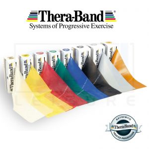 גומיות אימון  ברמות שונות מבית טרהבנד - Theraband Exercise Bands Resistance Thera Fitness Physio Pilates Gold Red Black  