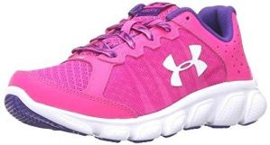 עולם ספורטיבי חדש בנות נעלי ריצה מקצועיות לנשים  , אנדר ארמור-  Under Armour Micro G Assert 6 Kids Girls Running Trainer Pink/Purple - BNIB 