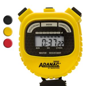 עולם ספורטיבי חדש ציוד חוץ  שעון סטופר הנמכר ביותר באמזון ! בצבעים שונים ,עמיד במים -Marathon Adanac 3000 Digital Sports Stopwatch Timer with Extra Large Display and Buttons, Water Resistant- Yellow