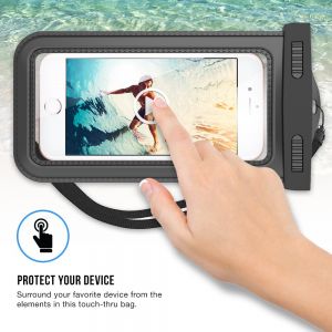עולם ספורטיבי חדש ציוד חוץ מגן מים איכותי ביותר למכשיר הנייד - Trianium (2Pack) Universal Waterproof Case, Cellphone Dry Bag Pouch w/ IPX8 for iPhone X 8 7 6s 6 Plus, SE 5s 5c 5, Galaxy s9 s8 s