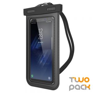 מגן מים איכותי ביותר למכשיר הנייד - Trianium (2Pack) Universal Waterproof Case, Cellphone Dry Bag Pouch w/ IPX8 for iPhone X 8 7 6s 6 Plus, SE 5s 5c 5, Galaxy s9 s8 s