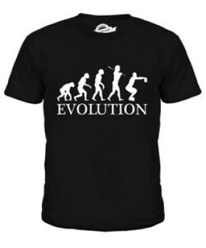 עולם ספורטיבי חדש בנים  חולצה ספורטיבית מיוחדת עם עיצוב מיוחד לילדים ומבוגרים   - FITNESS EVOLUTION OF MAN KIDS T-SHIRT TEE TOP GIFT CLOTHING RUNNER