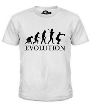  חולצה ספורטיבית מיוחדת עם עיצוב מיוחד לילדים ומבוגרים   - FITNESS EVOLUTION OF MAN KIDS T-SHIRT TEE TOP GIFT CLOTHING RUNNER