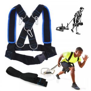 Outdoor Sports Fitness Sled Harness Strength Speed Training Strap Workout Pull Resistance Bands Belt - חגורת התנגדות ( ניתן לקשור למשקל )